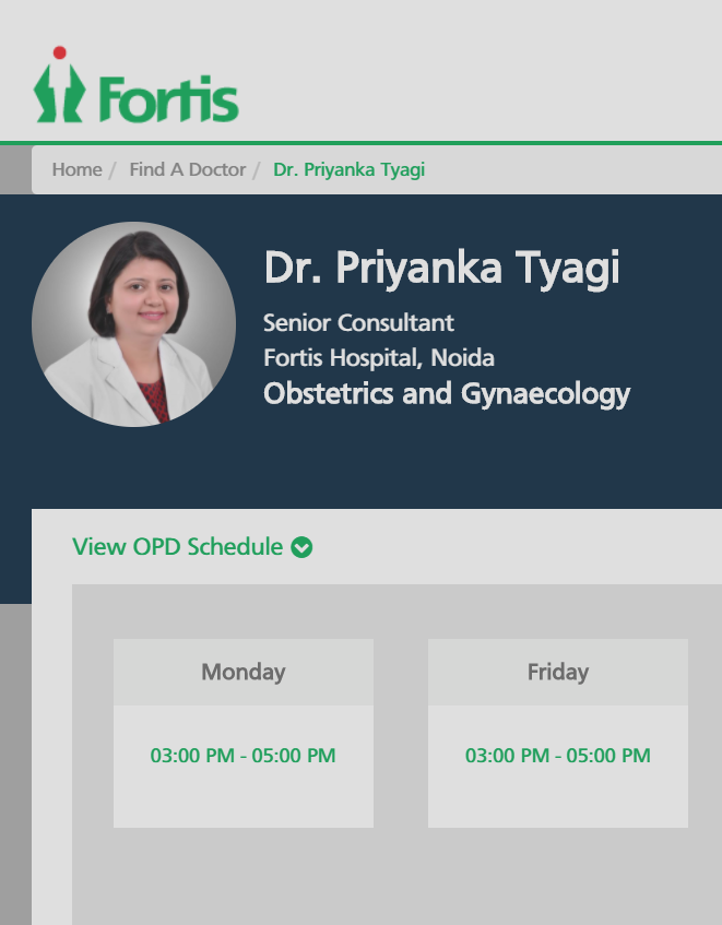 Best gynecologist in noida fortis hospital sector 62